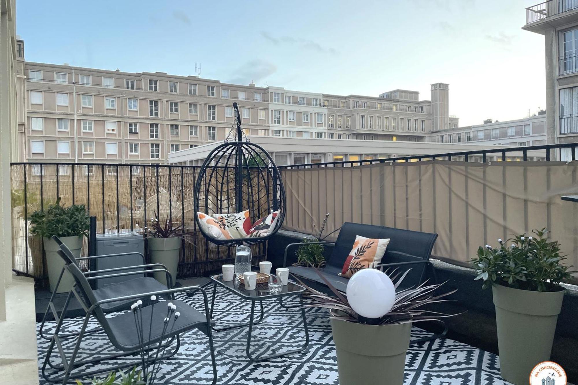 Bienvenue Au Chillou - Parking - Terrasse Daire Le Havre Dış mekan fotoğraf