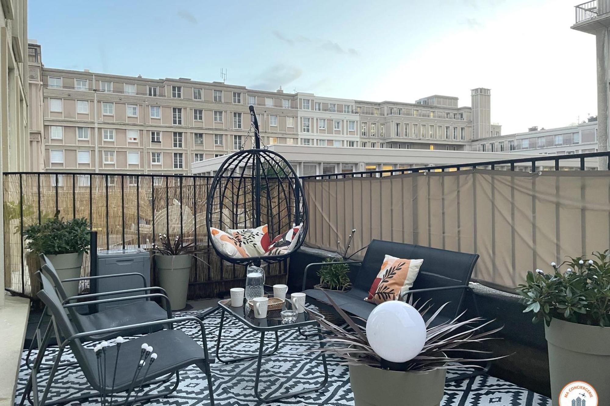 Bienvenue Au Chillou - Parking - Terrasse Daire Le Havre Dış mekan fotoğraf